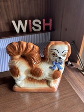 Staffordshire Pekingese Dog Wally Dog Porcelain Ceramic Vintage Ornament Prop