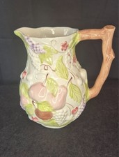 Vintage Slush Water Pitcher Jug – Glass / Ceramic, No Chips, Decorative Piece