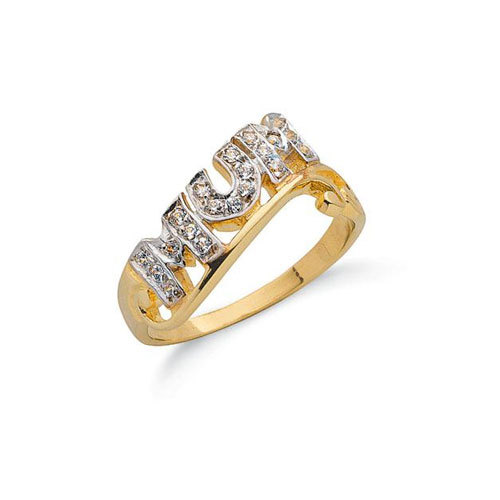 9ct gold cubic - cubic, set