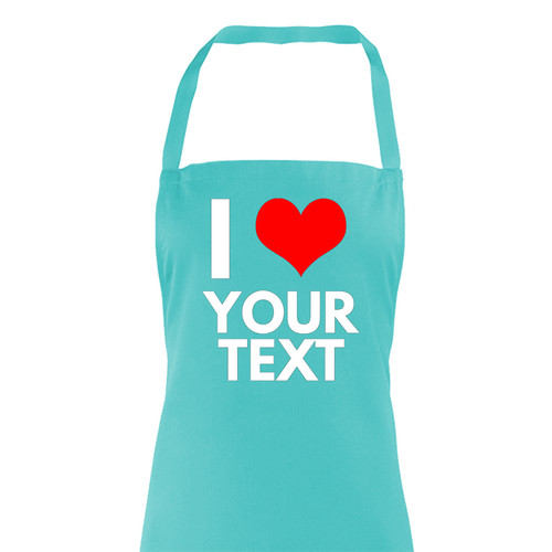 Love heart custom text apron - love,