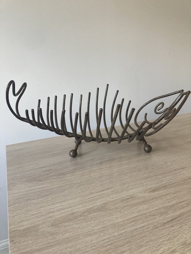 Vintage forged steel fish - steel,