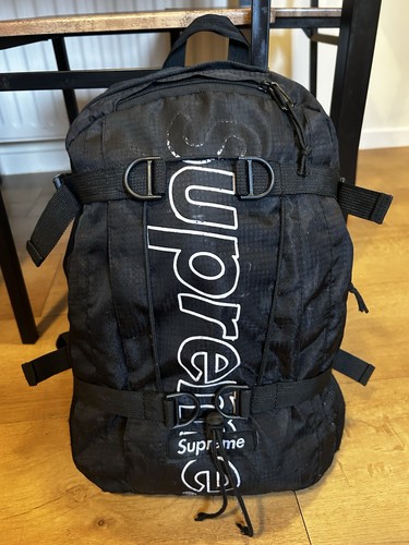 Supreme black logo daypack - supreme,