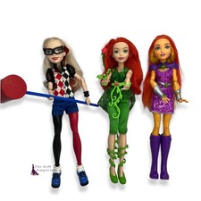 DC Superhero Girls 12” Figure Doll Bundle - Firestar, Poison Ivy, Harley Quinn
