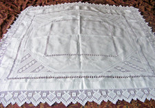 Vintage lace table cloth hand