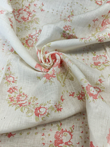 Lightweight linen floral - linen, print