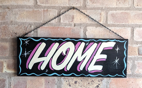 Handpainted home sign - home,