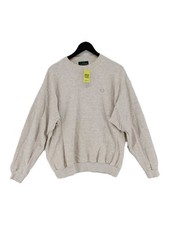 Fred Perry Men's Hoodie XL Cream 100% Cotton Pullover