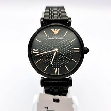 EMPORIO ARMANI AR11245 LUXURY BLACK CRYSTAL DIAL STAINLESS STEEL LADIES WATCH