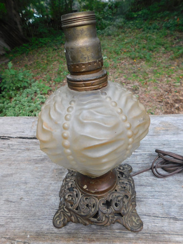 Antique electric table lamp - electric,