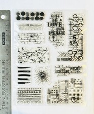 Clear rubber stamps - , script