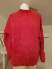 Damart raspberry red chunky