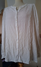 Ivory Cheesecloth Style Shirt - Size 18 - M & S