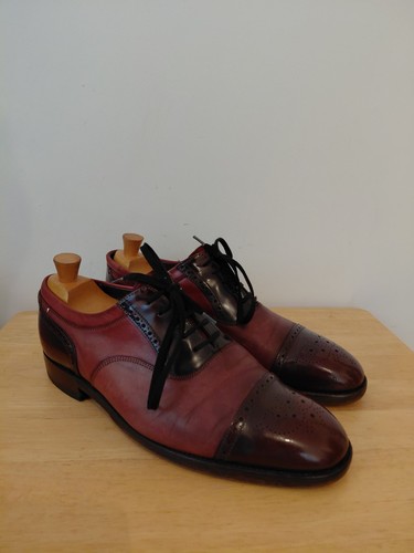 Loake burgundy shoes brogues - burgundy,