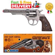 Gonher Diecast Metal 8 Ring Shot Cowboy Gun
