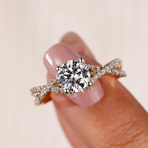 Carat twisted pave - set, round