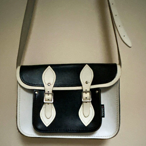 Zatchels black white leather - zatchels,
