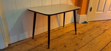 Vintage Mid Cent 60's Atomic Melamine Asymmetric Coffee Side Table Dansette Legs