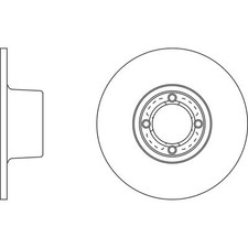 2x Brake Discs Solid For Rover