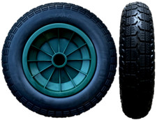 3.50-8 GREEN 14" PUNCTURE PROOF LAUNCHING TROLLEY WHEEL SOLID TYRE CHOOSE BORE