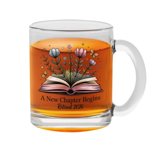 Clear glass retirement - mug, –