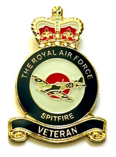 RAF The Royal Air Force Spitfire Veteran Enamel Lapel Pin Badge UK Seller