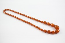 Amber Beaded Necklace Graduated Antique Baltic