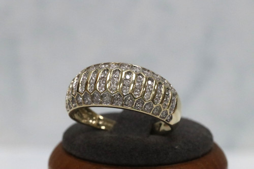 9ct yellow gold gents diamond - 9ct,