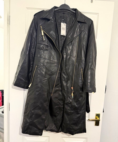 Mng black faux leather belted - mng,
