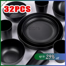 Black Dinnerware Bowl Plates