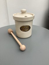 Honey Pot With Wooden Dipper