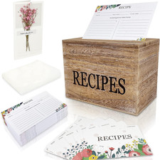 Recipe Box with 100 Cards &