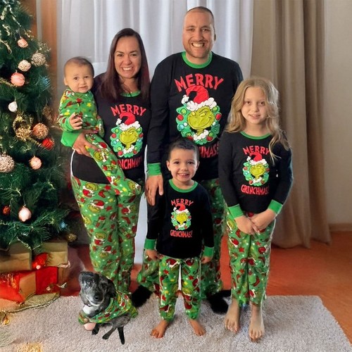 Christmas pajamas grinch - christmas,