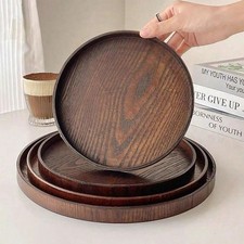 Round Wooden Serving Tray