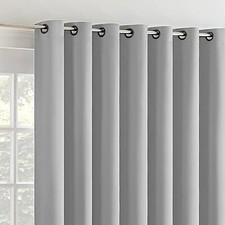 Blackout Door Curtain Thermal Ready Made Eyelet Ring Top Energy Saving Panel