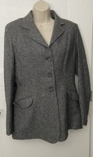 Caldene Grey Tweed Wool Ladies Show/Hacking Jacket Size 36” (approx. Size 12)