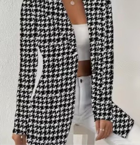 Houndstooth jacket size xl - ,