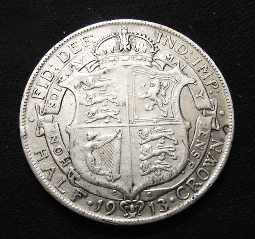George 1913 silver half - v,