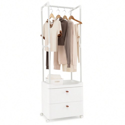 White freestanding clothes - freestanding,