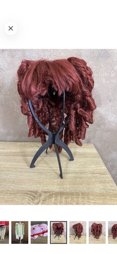 Red curly wig - wig, strawberry