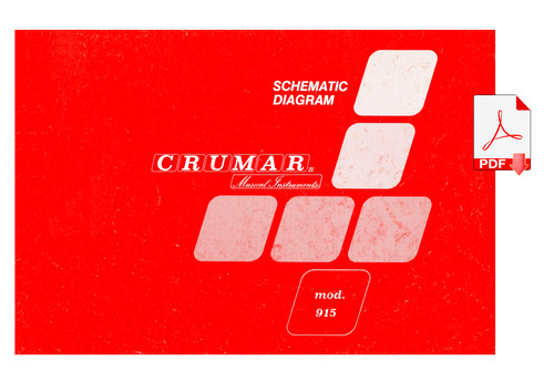 Crumar 915 service - crumar, manual