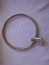 Tiffany & Co. Sterling Silver Triple Bangle Locket Charm Bracelet , Hallmarked