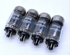 Matched Quad Brimar Foreign 5881 6L6GC Valves Tubes NOS