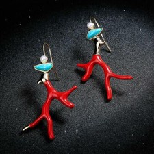 Red Enamel Coral Antlers