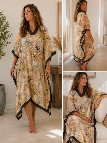 Kaftan floral velvet burnout - kaftan,