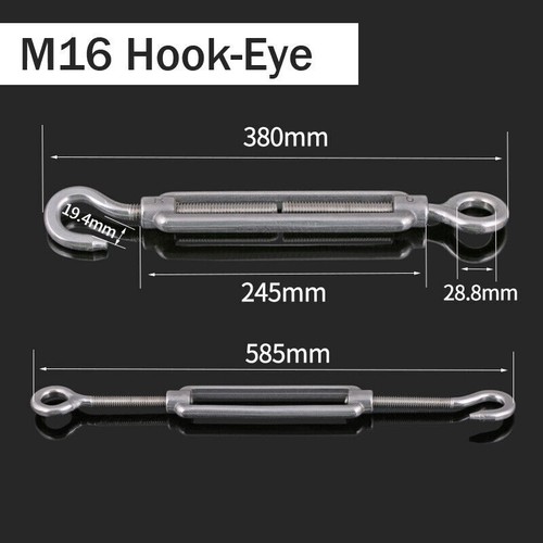 Stainless steel turnbuckle - stainless, jaw