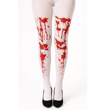 Ladies Blood Stained Tights Bloody Halloween Fancy Dress Costume Accessory