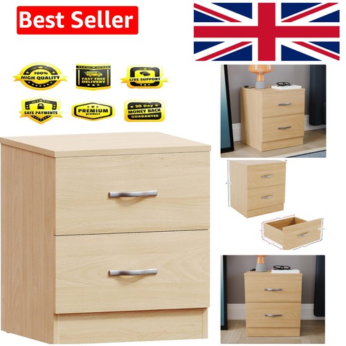 Large pine bedside cabinet - large,