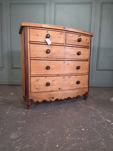 Victorian antique pine chest - victorian,