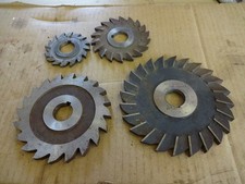Horizontal milling cutters (4) 3,4,5,6" x 1/4,1/4,3/8,5/16" x 1" bore