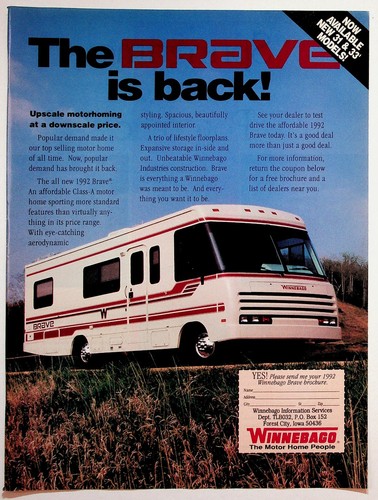 Winnebago brave motorhome 1992 - brave,